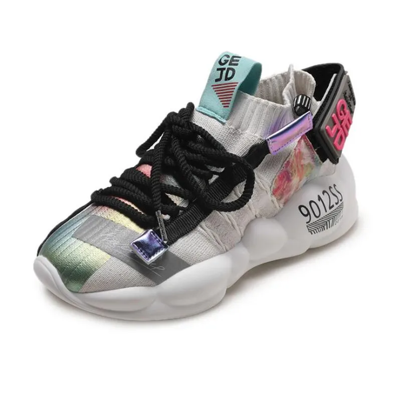 Women Mixed Color Breathable Sneakers Platform Thick Sole Casual Elastic Socks Shoes Dad Fashion Lace-Up Sneakers zapatillas
Women Mixed Color Breathable Sneakers Platform Thick Sole Casual Elastic Socks Shoes Dad Fashion Lace-Up Sneakers zapatillas