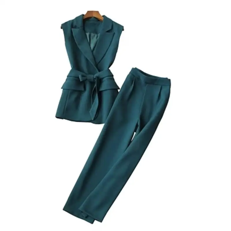 Fashion suit women spring New women's ladies temperament sleeveless vest suit women wide leg pants nine pants Two-piece suit
Fashion suit women spring New women's ladies temperament sleeveless vest suit women wide leg pants nine pants Two-piece suit