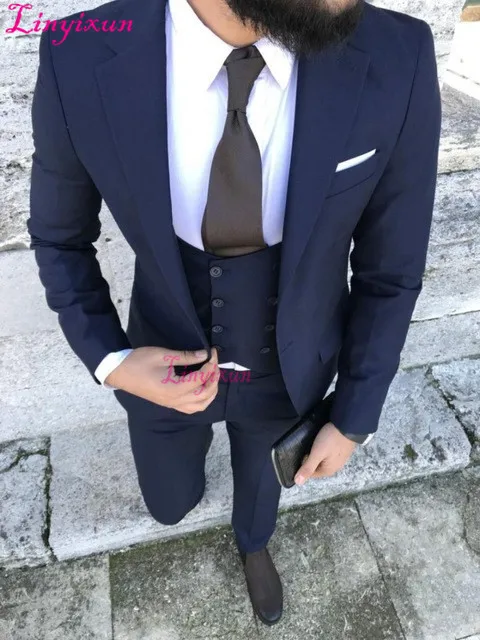 Linyixun New Navy blue Mens Suits Wedding Groom 3 Pieces(Jacket+Pant+vest) Slim Fit Party Gown dress Men blazer business suits
Linyixun New Navy blue Mens Suits Wedding Groom 3 Pieces(Jacket+Pant+vest) Slim Fit Party Gown dress Men blazer business suits