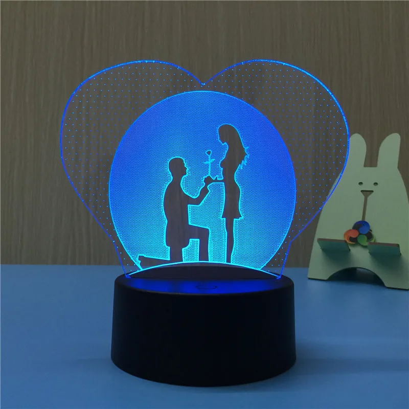 Heart Shape 3d LED Night Light Lover Wedding Party Atmosphere Lamp illusion USB Colorful Table Lamp Creative Wedding Gift
Heart Shape 3d LED Night Light Lover Wedding Party Atmosphere Lamp illusion USB Colorful Table Lamp Creative Wedding Gift