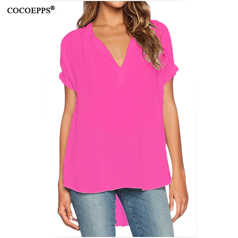 Fashionable Chiffon Women Tops 2019 Summer Big Size V-Neck Blusas Femme Blouses Shirts Short Sleeve S-4XL Blue Ladies Clothing
Fashionable Chiffon Women Tops 2019 Summer Big Size V-Neck Blusas Femme Blouses Shirts Short Sleeve S-4XL Blue Ladies Clothing