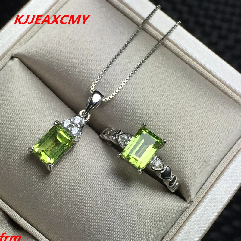 KJJEAXCMY Fine jewelry, 925 Sterling Silver Inlay Large Peridot Women's Ring Pendant Set
KJJEAXCMY Fine jewelry, 925 Sterling Silver Inlay Large Peridot Women's Ring Pendant Set