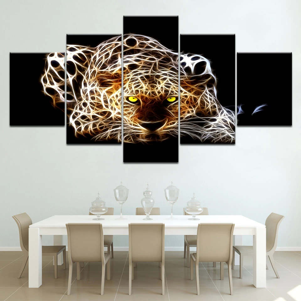 Artwork Abstract Leopard Wall Art Home Decor living room Frame Pictures HD Prints 5 Pieces Animal Jaguar Painting Canvas Posters
Artwork Abstract Leopard Wall Art Home Decor living room Frame Pictures HD Prints 5 Pieces Animal Jaguar Painting Canvas Posters