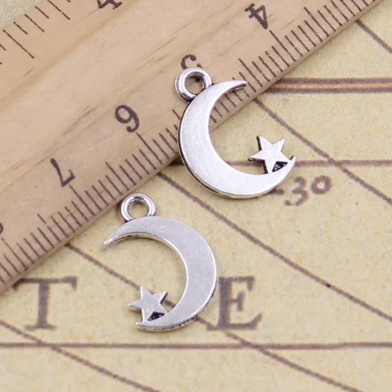 20pcs/lot Charms Moon Star 17x11mm Tibetan Pendants Antique Jewelry Making DIY Handmade Craft For Bracelet Necklace
20pcs/lot Charms Moon Star 17x11mm Tibetan Pendants Antique Jewelry Making DIY Handmade Craft For Bracelet Necklace