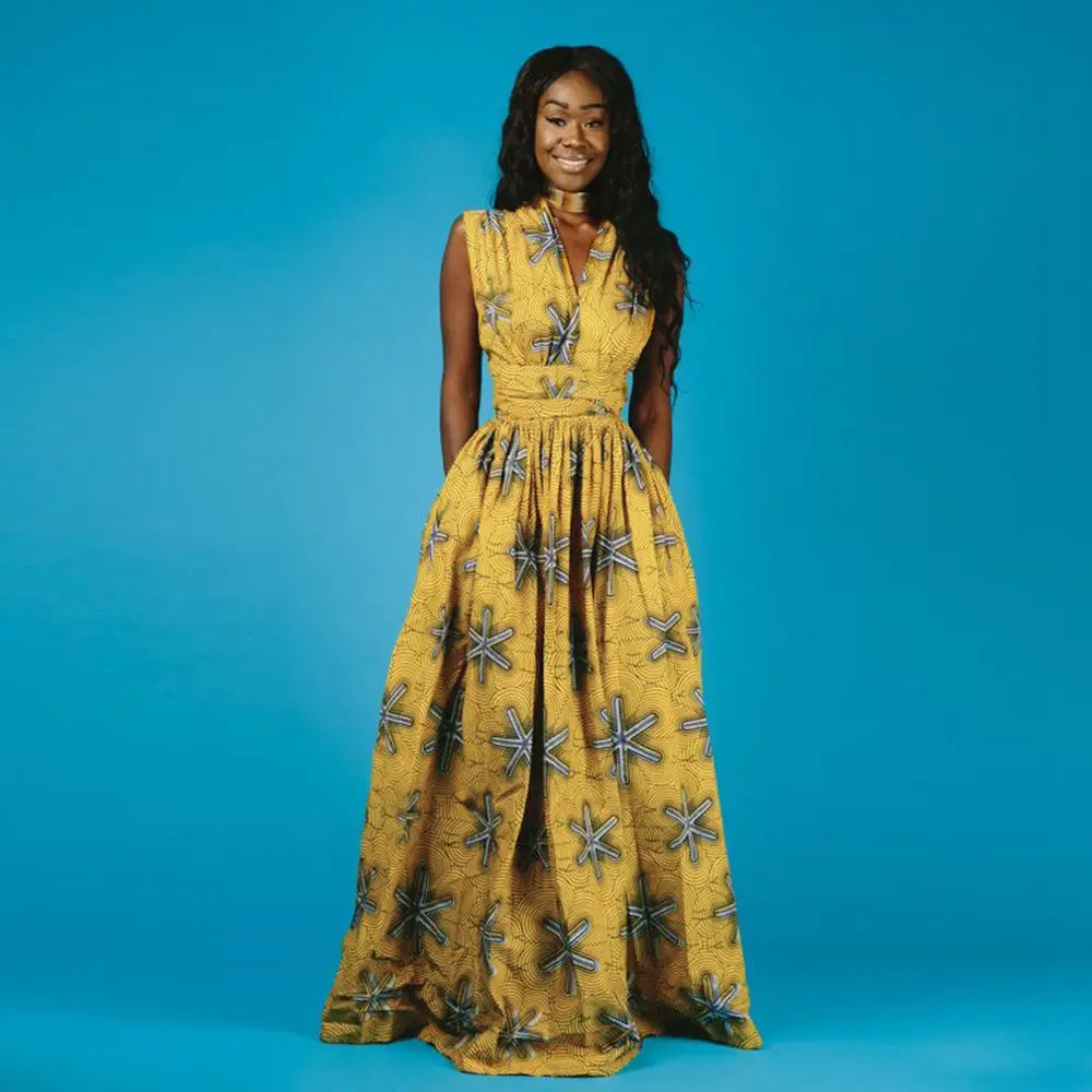 Jessingshow 2019 New Arrival Women's Dashiki Bazin Elegant African Ladies Long Maxi Dress DIY Lace Up A-line Ball Gown Dresses
Jessingshow 2019 New Arrival Women's Dashiki Bazin Elegant African Ladies Long Maxi Dress DIY Lace Up A-line Ball Gown Dresses