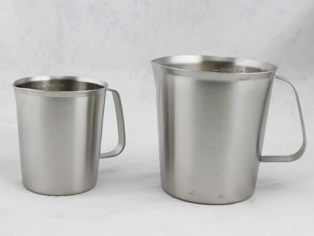 500ml;1000ml Stainless Steel Kitchen Measuring Cup,W/ Engrave Graduation,Easy Grasp Handle,For Water,Milk,Juice,Large Capacity
500ml;1000ml Stainless Steel Kitchen Measuring Cup,W/ Engrave Graduation,Easy Grasp Handle,For Water,Milk,Juice,Large Capacity