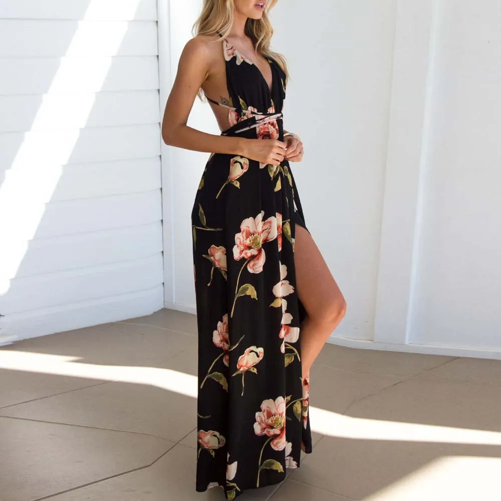 Summer Chiffon Long Dress Women Beach styles Sexy V-Neck Sleeveless Boho Floral Print Casual Long Loose Evening Party Dress F606
Summer Chiffon Long Dress Women Beach styles Sexy V-Neck Sleeveless Boho Floral Print Casual Long Loose Evening Party Dress F606