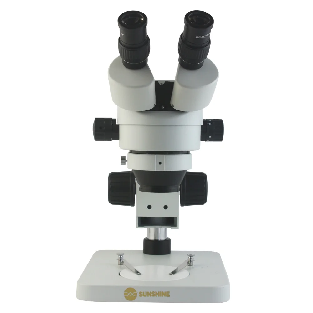 Sunshine SZM7045-B1 zoom 1:6.4 7X-45X Stereo Microscope for Mobile Phone Repair PCB Inspection Soldering Industrial Microscope
Sunshine SZM7045-B1 zoom 1:6.4 7X-45X Stereo Microscope for Mobile Phone Repair PCB Inspection Soldering Industrial Microscope