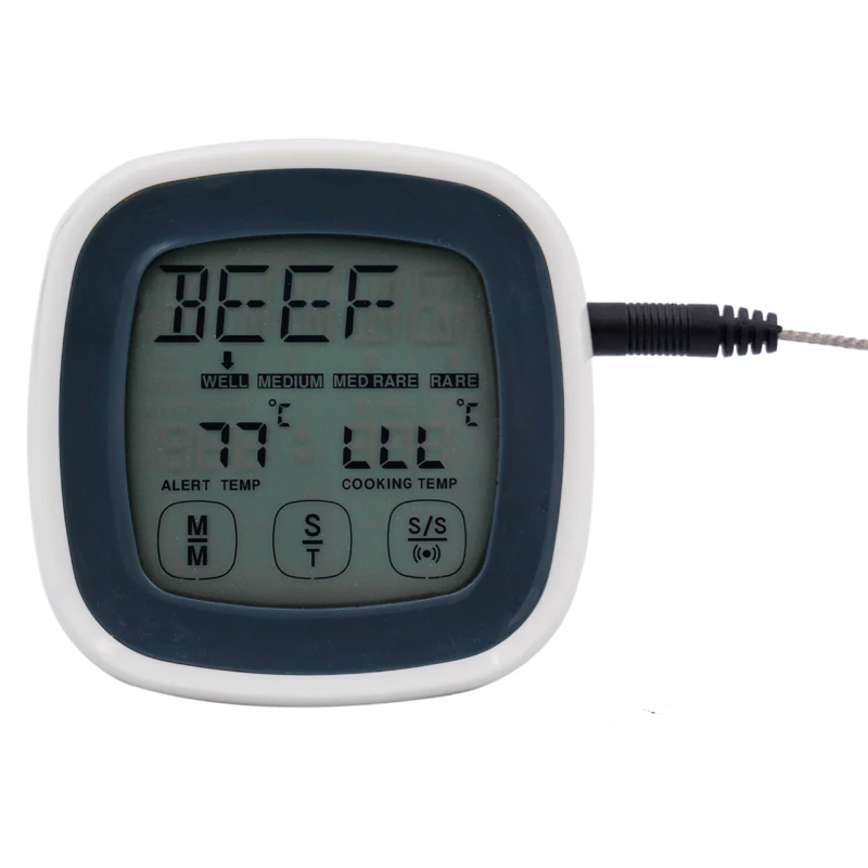 by dhl/fedex 100pcs/lot LCD Touch Screen Timer BBQ Thermometer Kitchen Cooking Food Meat Dining Tools with Probe
by dhl/fedex 100pcs/lot LCD Touch Screen Timer BBQ Thermometer Kitchen Cooking Food Meat Dining Tools with Probe