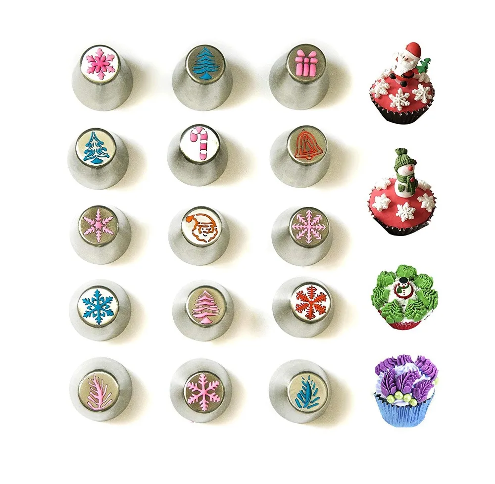 Russian Icing Piping Tips Christmas Design For Cakes Cupcakes Cookies Fondant Cake Decoration Pastry Baking Tools
Russian Icing Piping Tips Christmas Design For Cakes Cupcakes Cookies Fondant Cake Decoration Pastry Baking Tools