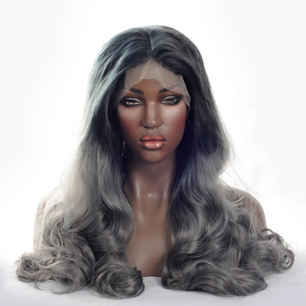 VNICE Ombre Dark Grey Body Wave Synthetic Lace Front Wig Natural Black to Gray Two Tone Heat Resistant Hair Wigs for Women
VNICE Ombre Dark Grey Body Wave Synthetic Lace Front Wig Natural Black to Gray Two Tone Heat Resistant Hair Wigs for Women