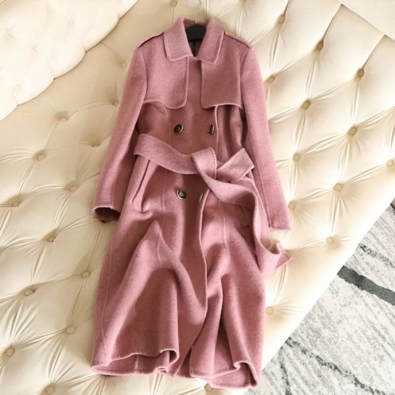 2019 New Winter Long Cashmere Coat Women Trench Coat Autumn 50% Sheep Cashmere + 50% Alpaca Cashmere Slim Office Lady Solid Full
2019 New Winter Long Cashmere Coat Women Trench Coat Autumn 50% Sheep Cashmere + 50% Alpaca Cashmere Slim Office Lady Solid Full