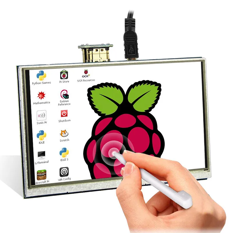 ЖК дисплей Elecrow 5 дюймов Raspberry Pi 3 сенсорный экран HD 800x480 TFT монитор с сенсорной