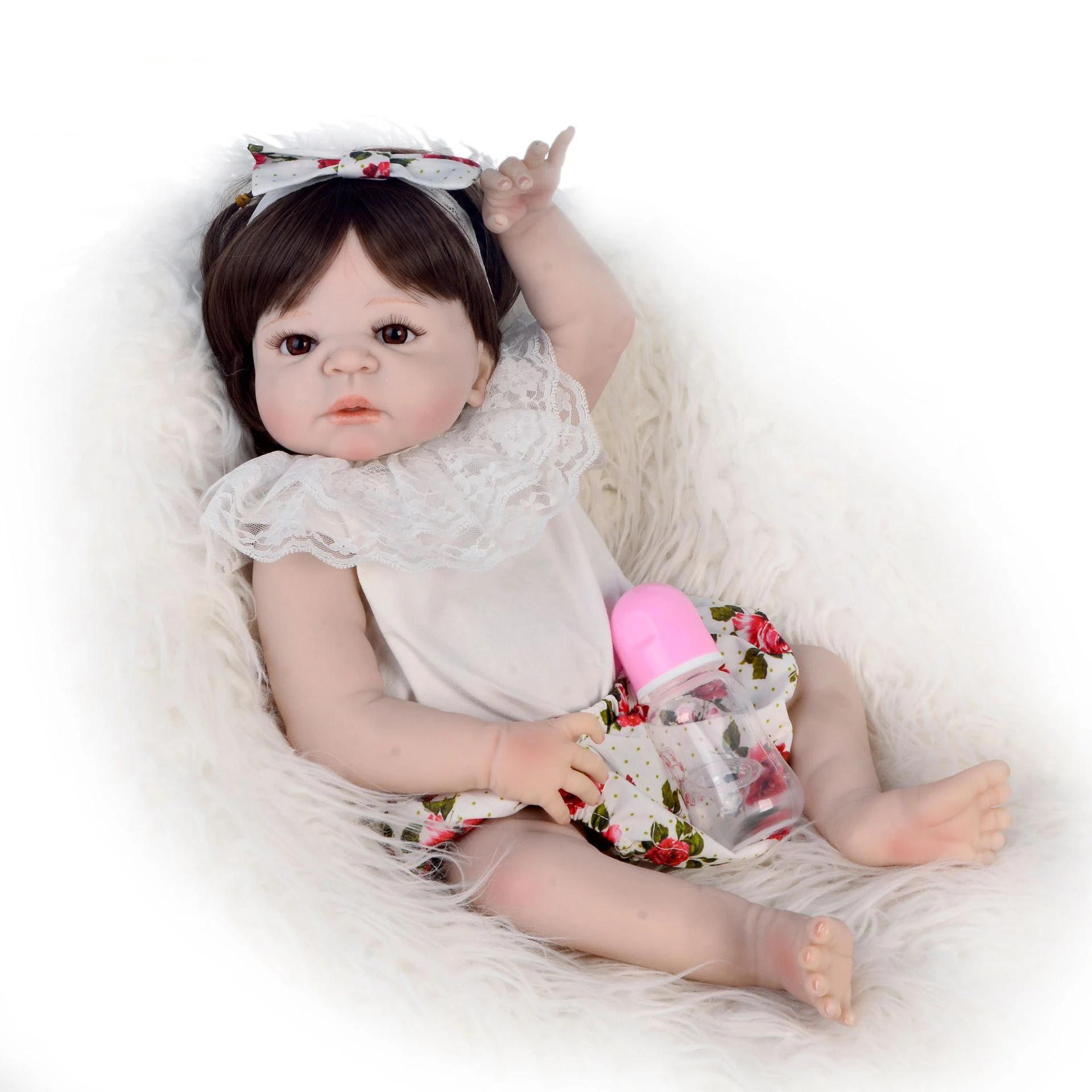Кукла-ванночка boncas bebs Reborn Baby силиконовая длина 55 см Реалистичная виниловая для