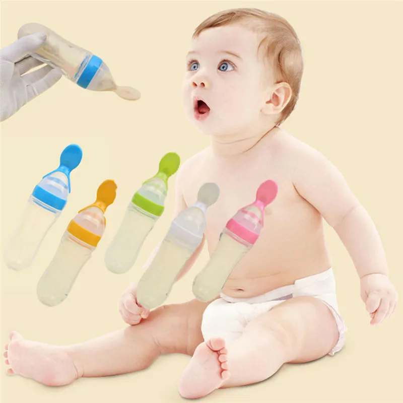 Cute Baby Bottle Infant Safety Infant Baby Silicone Feeding With Spoon Feeder Food Rice Cereal Bottle Pacifier Holder New
Cute Baby Bottle Infant Safety Infant Baby Silicone Feeding With Spoon Feeder Food Rice Cereal Bottle Pacifier Holder New