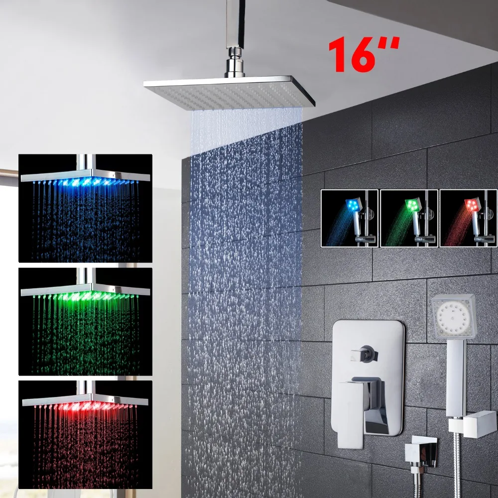 Senior Luxury 16 INCH LED Waterfall Shower Rain Shower Head Arm Polished Chrome Single Handle Set Faucet Bathroom Wall Mounted
Senior Luxury 16 INCH LED Waterfall Shower Rain Shower Head Arm Polished Chrome Single Handle Set Faucet Bathroom Wall Mounted