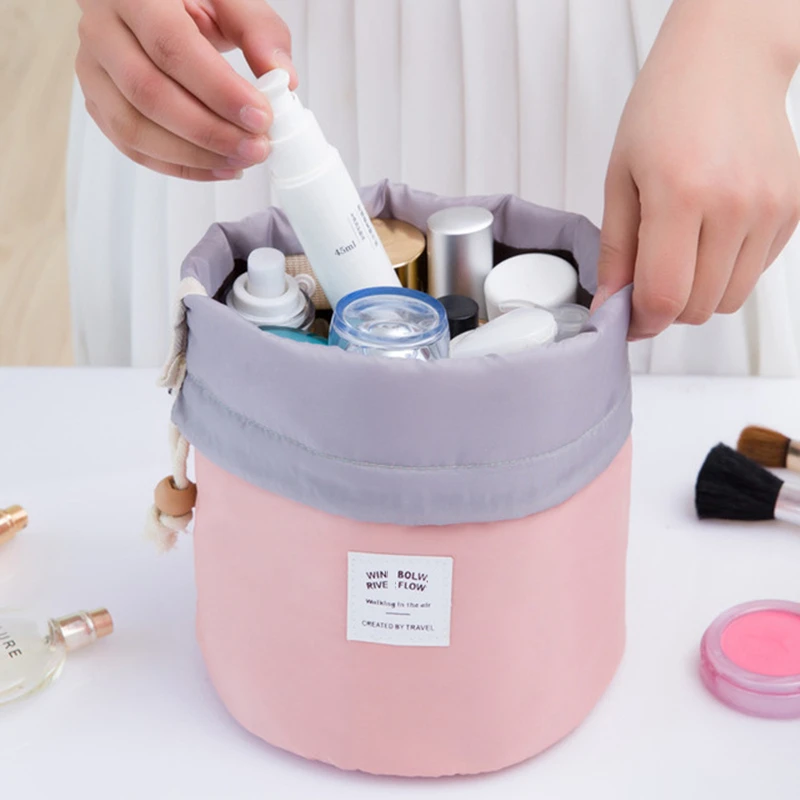RUPUTIN Dropshipping Drawstring Barrel Shaped Women Cosmetic Bag High Quality Makeup Organizer Storage Bags Travel Toiletry Kit
RUPUTIN Dropshipping Drawstring Barrel Shaped Women Cosmetic Bag High Quality Makeup Organizer Storage Bags Travel Toiletry Kit
