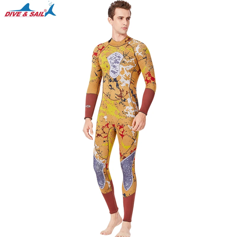 Men's 3mm Thermal Warm UV Sun Protective Full Wetsuit Stretchy Diving Suit Yellow Printed Wet Suits One-piece Jumpsuit Back Zip
Men's 3mm Thermal Warm UV Sun Protective Full Wetsuit Stretchy Diving Suit Yellow Printed Wet Suits One-piece Jumpsuit Back Zip