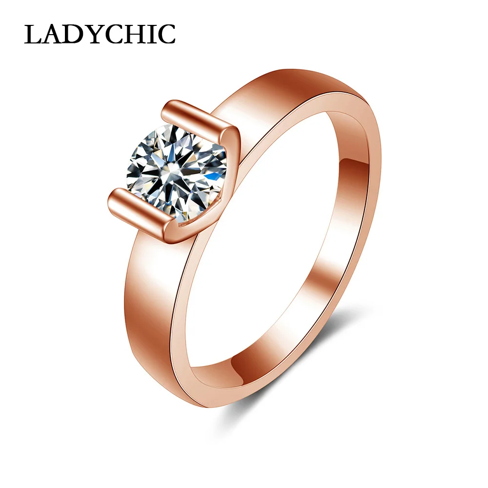 LADYCHIC Trendy Rose Gold Color Silver Color Crystal Ring Jewelry Wedding Rings for Women High Quality Zircon Accessory LR1004
LADYCHIC Trendy Rose Gold Color Silver Color Crystal Ring Jewelry Wedding Rings for Women High Quality Zircon Accessory LR1004