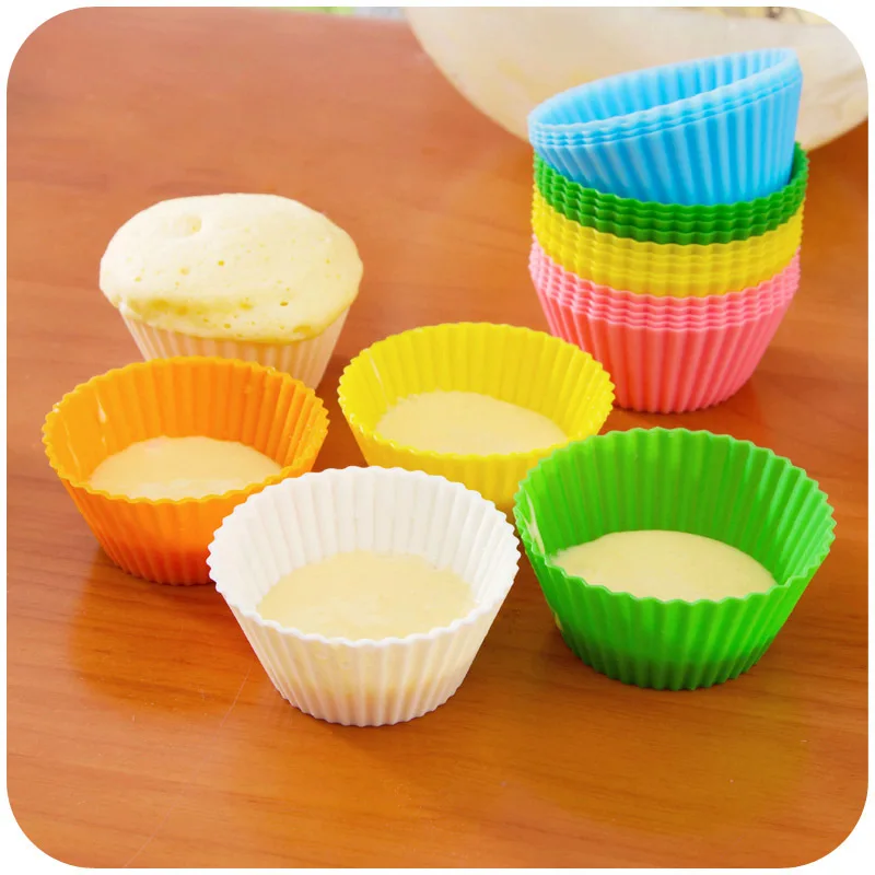 

6pcs/set 300sets/lot High Quality Silicone Muffin Cases Cake Cupcake Liner Baking Mold Bake ware Maker Mold Tray WA1053