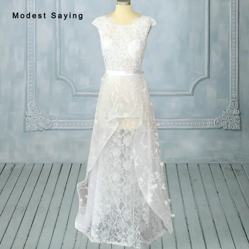 Elegant Sheer Ivory A-Line Beaded Lace Wedding Dresses 2017 with Peplum Formal Formal White Bridal Gowns vestido de noiva BW126
Elegant Sheer Ivory A-Line Beaded Lace Wedding Dresses 2017 with Peplum Formal Formal White Bridal Gowns vestido de noiva BW126