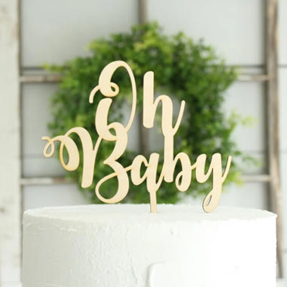 Oh Baby Cake Topper for Baby Shower Cake Decoration Mirror wooden Glod/Silver Color Acrylic Cake Topper Supplies
Oh Baby Cake Topper for Baby Shower Cake Decoration Mirror wooden Glod/Silver Color Acrylic Cake Topper Supplies