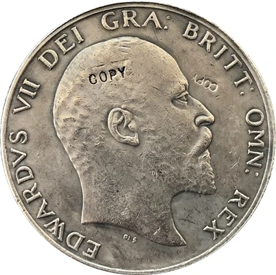 

Великобритания 1904 1/2 Корона-Эдвард VII копия монеты