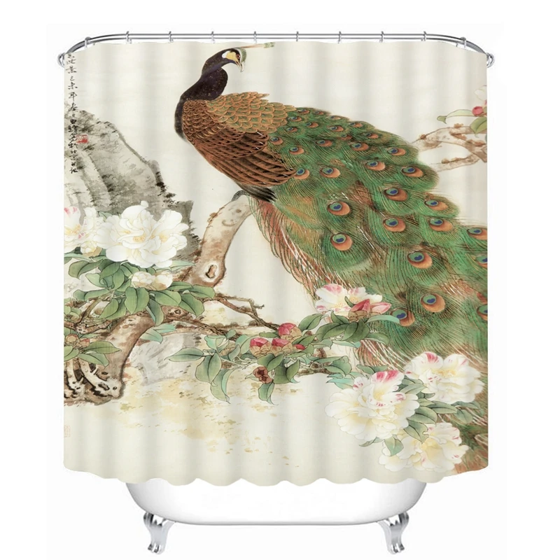 3D Beautiful Peacock Pattern Shower Curtains Nature View Bathroom Curtain Waterproof Thickened Bath Curtain Customizable
3D Beautiful Peacock Pattern Shower Curtains Nature View Bathroom Curtain Waterproof Thickened Bath Curtain Customizable