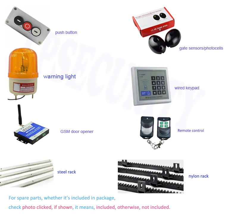 800KG auto gear driven sliding gate motor heavy duty gate opener with 4 meter racks (photocells,lamp,button,keypad,GSM optional)
800KG auto gear driven sliding gate motor heavy duty gate opener with 4 meter racks (photocells,lamp,button,keypad,GSM optional)