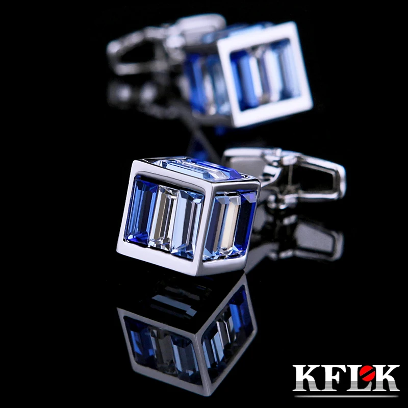 KFLK Jewelry shirt cufflinks mens Brand Blue Crystal Cuff link Wholesale Button High Quality Luxury Wedding Groom Free Shipping
KFLK Jewelry shirt cufflinks mens Brand Blue Crystal Cuff link Wholesale Button High Quality Luxury Wedding Groom Free Shipping