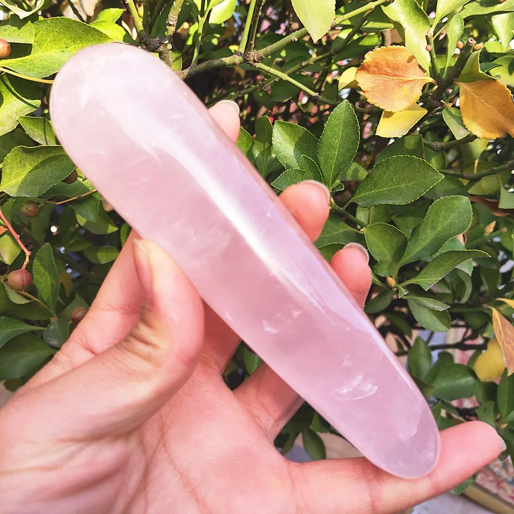 14-16cm Natural rose quartz crystal wand Personality pink quartz massage stick Gemstone beauty bar Yoni Healing for women gift
14-16cm Natural rose quartz crystal wand Personality pink quartz massage stick Gemstone beauty bar Yoni Healing for women gift