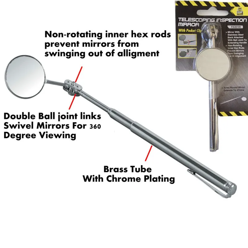 2019 Automotive Maintenance Inspection Mirror Universal Folding Telescopic Reflector Size Welding Chassis Inspection Mirror
2019 Automotive Maintenance Inspection Mirror Universal Folding Telescopic Reflector Size Welding Chassis Inspection Mirror