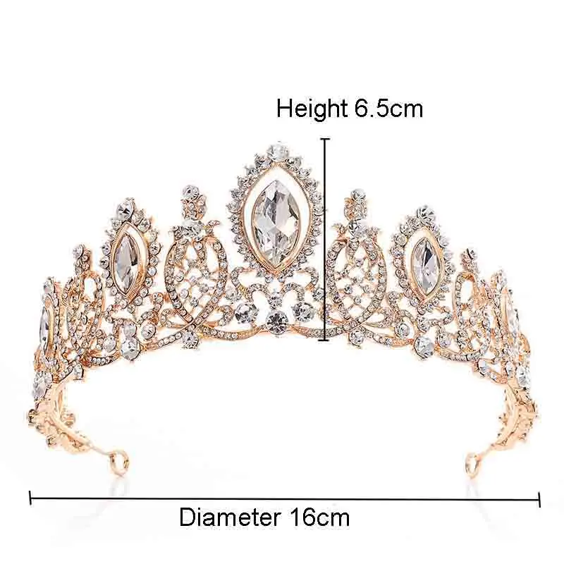 Korean Bride Hair Ornaments Crystal Baroque Crown Headdress Wedding Hair Decorations headband Bridal Women Hair Accessories 808
Korean Bride Hair Ornaments Crystal Baroque Crown Headdress Wedding Hair Decorations headband Bridal Women Hair Accessories 808