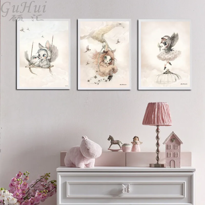 Home Decor Nordic Canvas Painting Wall Bird Rabbit Girl Animal Abstract Spray Color Print Kid Bedroom Living Room Poster Picture
Home Decor Nordic Canvas Painting Wall Bird Rabbit Girl Animal Abstract Spray Color Print Kid Bedroom Living Room Poster Picture