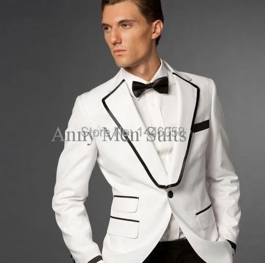 Mens Custom Suits White Blazer Tuxedo 2017 New Designer Wedding Dress Men Groomsmen Best Man Groom Suits (Jacket+Pants+Bow)
Mens Custom Suits White Blazer Tuxedo 2017 New Designer Wedding Dress Men Groomsmen Best Man Groom Suits (Jacket+Pants+Bow)