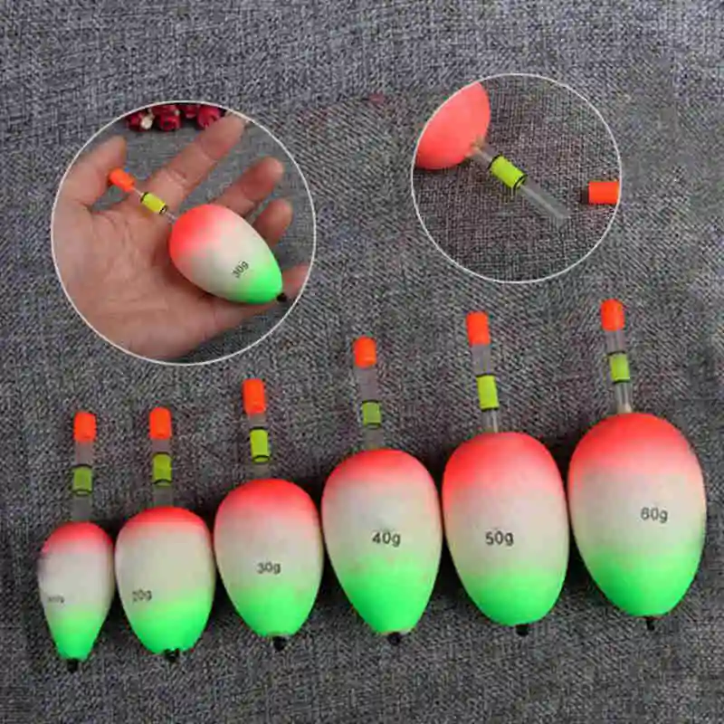 10 pcs/set EVA Float Bobber Fishing Luminous 10g 20g 30g 40g 50g Belly Fishing Tube Buoy Foam Floats Can be Insert Glow sticks
10 pcs/set EVA Float Bobber Fishing Luminous 10g 20g 30g 40g 50g Belly Fishing Tube Buoy Foam Floats Can be Insert Glow sticks