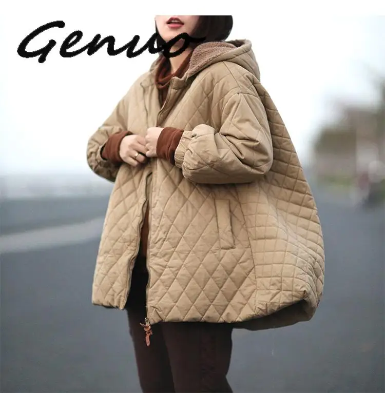 Genuo Women A-Line Parkas Hooded Loose Coats 2019 Winter New Zipper Long Sleeve Warm Plus Size Women Cloths Solid Color Coat
Genuo Women A-Line Parkas Hooded Loose Coats 2019 Winter New Zipper Long Sleeve Warm Plus Size Women Cloths Solid Color Coat