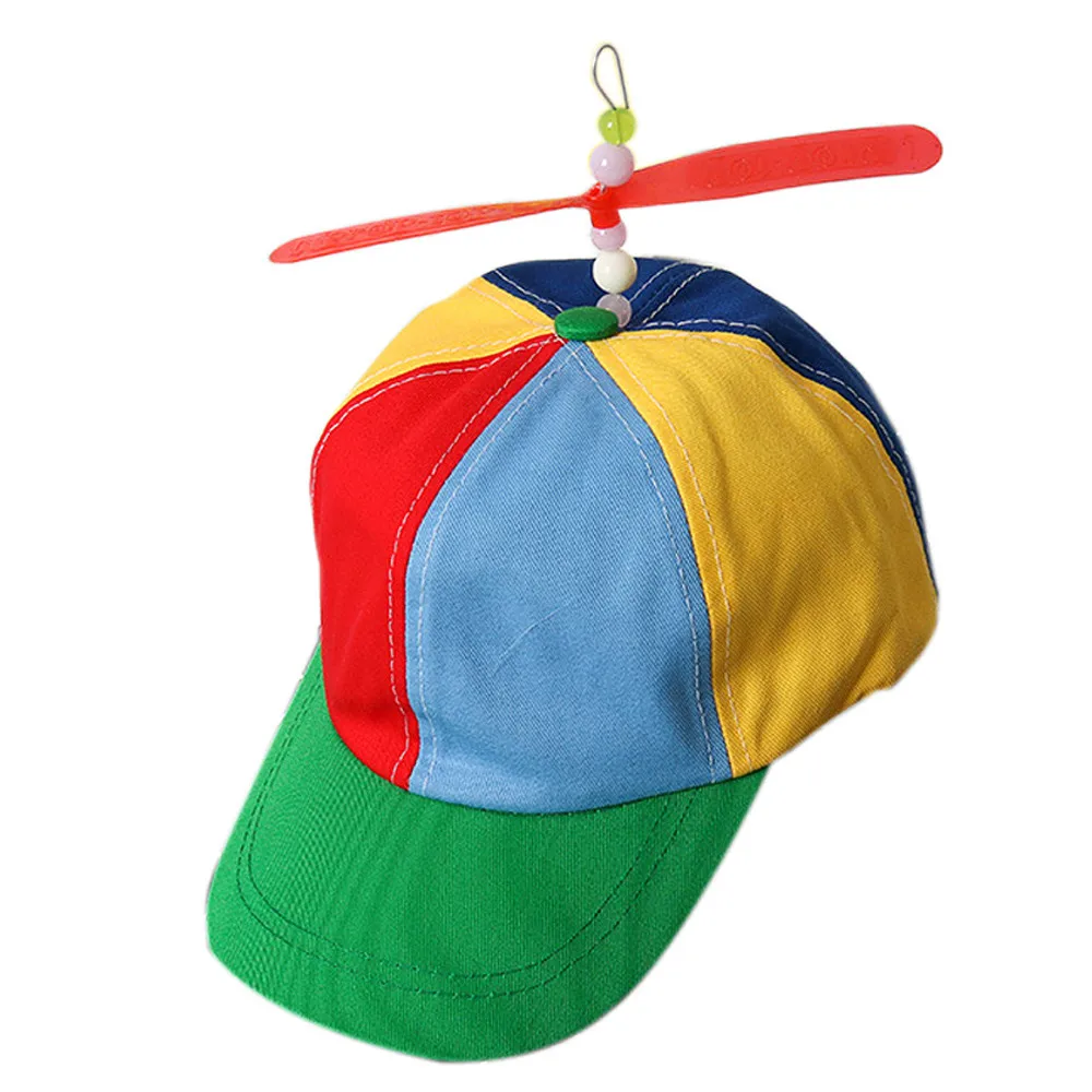 Радуга взрослых Вертолет Пропеллер бейсболки Красочные Лоскутные кепки шляпа