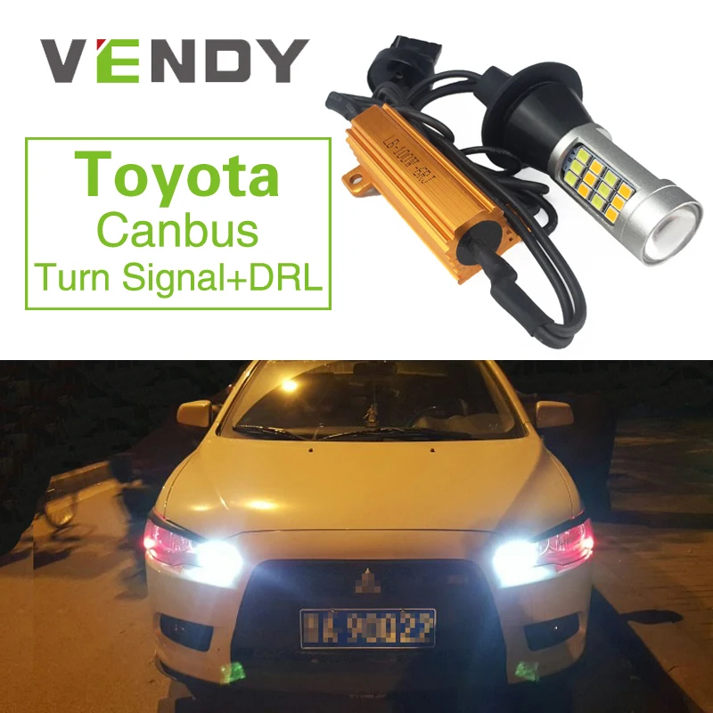 LED Daytime Running Light + Turn Signal Light BAU15S PY21W WY21W 7440 For Toyota Corolla Avensis Yaris Rav4 Auris Prius C Sienna
LED Daytime Running Light + Turn Signal Light BAU15S PY21W WY21W 7440 For Toyota Corolla Avensis Yaris Rav4 Auris Prius C Sienna