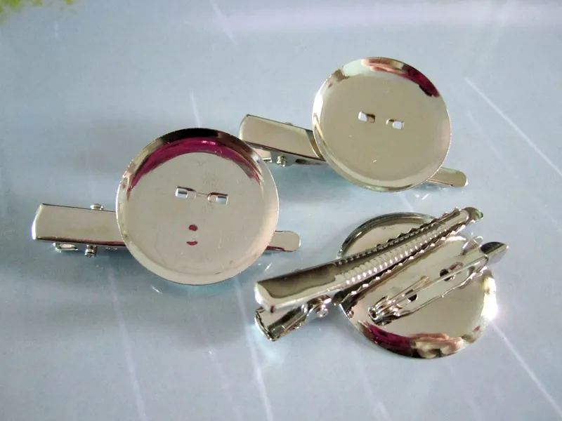 100pcs Silver tone Metal Hair Clip Brooch Pin Backings Alligator Clip with 20mm-30mm Glue Pad nickle free
100pcs Silver tone Metal Hair Clip Brooch Pin Backings Alligator Clip with 20mm-30mm Glue Pad nickle free