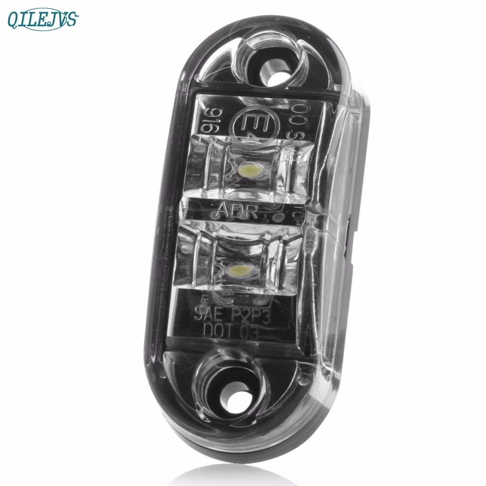 Hot Selling 1 PC White 2LED Side Marker Clearance Light Lamp Car Truck Trailer Caravan 10-32V jul17
Hot Selling 1 PC White 2LED Side Marker Clearance Light Lamp Car Truck Trailer Caravan 10-32V jul17