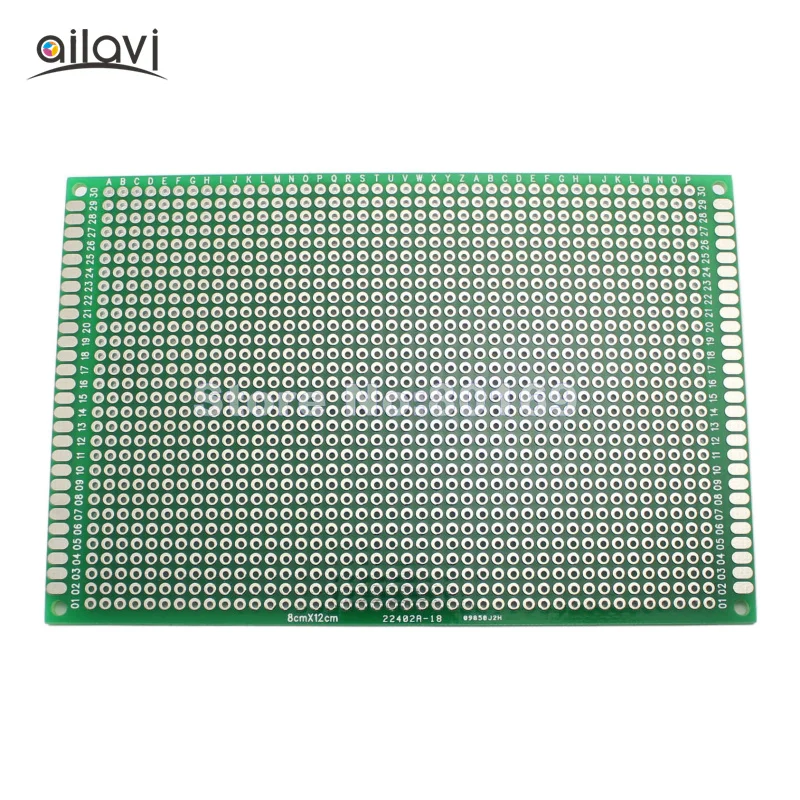 8*12cm Double Side Universal Board Green Oil Spray Tin Fiberglass Board PCB Circuit Board Accessories
8*12cm Double Side Universal Board Green Oil Spray Tin Fiberglass Board PCB Circuit Board Accessories