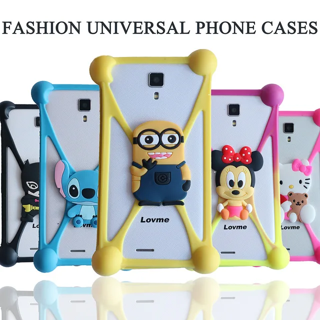 Cute Universal Silicon 3D Cartoon Coque Case For Archos 50 Graphite 50b Cobalt 50f Neon 55 55b 60 Platinum Cover | Мобильные