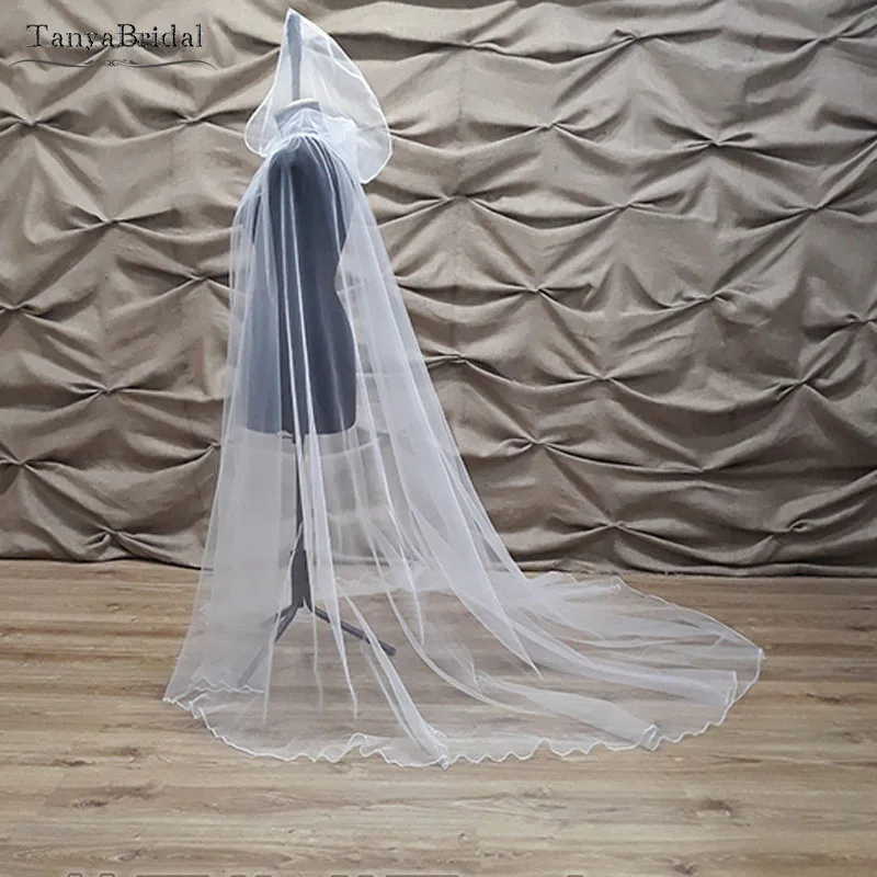 Soft Tulle Hood Wedding Cape Crocheted elegant Bridal Cloak Shawl 2m Length cape mariage Real DJ029
Soft Tulle Hood Wedding Cape Crocheted elegant Bridal Cloak Shawl 2m Length cape mariage Real DJ029
