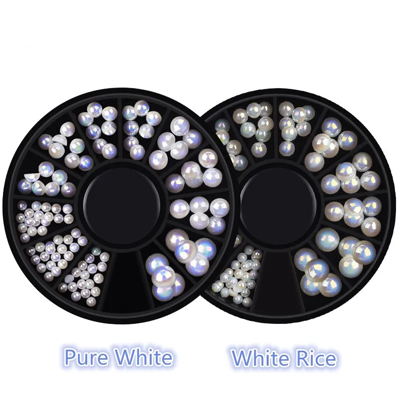 DIY 2.5MM/4MM/5MM/6MM Nail Charms Acrylic AB pearl Crystal Rhinestones Wheel 3D Nail Art Decorations Accessoires NRD116
DIY 2.5MM/4MM/5MM/6MM Nail Charms Acrylic AB pearl Crystal Rhinestones Wheel 3D Nail Art Decorations Accessoires NRD116