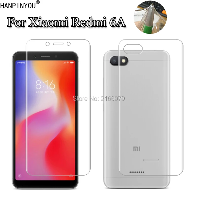 For Xiaomi Redmi 6A 5.45" Soft TPU Front Back Full Cover Screen Protector Transparent Protective Film + Clean Tools
For Xiaomi Redmi 6A 5.45" Soft TPU Front Back Full Cover Screen Protector Transparent Protective Film + Clean Tools