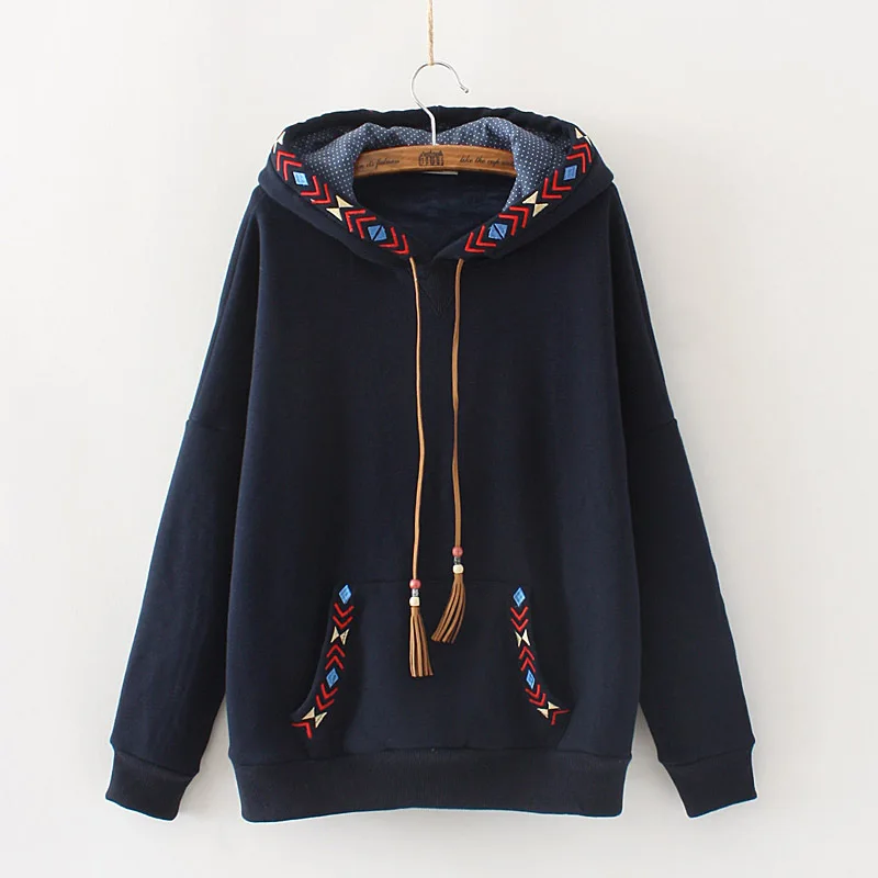Japanese Mori Girl Harajuku Vintage Retro Casual Embroidery Fringes Knitted Cotton Thick Warm Fleece Women Hoodies Sweatshirts
Japanese Mori Girl Harajuku Vintage Retro Casual Embroidery Fringes Knitted Cotton Thick Warm Fleece Women Hoodies Sweatshirts