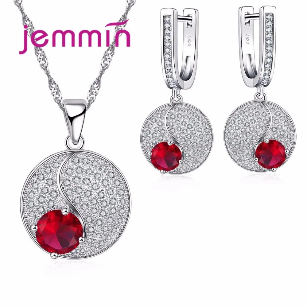 925 Silver Wedding Jewelry Set For Brides Accessory Red Crystal Statement Necklaces And Earrings Sets Woman Engagement
925 Silver Wedding Jewelry Set For Brides Accessory Red Crystal Statement Necklaces And Earrings Sets Woman Engagement