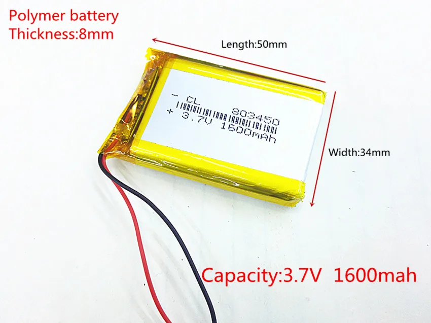 Фото 3 7 V 1600mAh литий полимерный аккумулятор ионная аккумуляторная - купить
