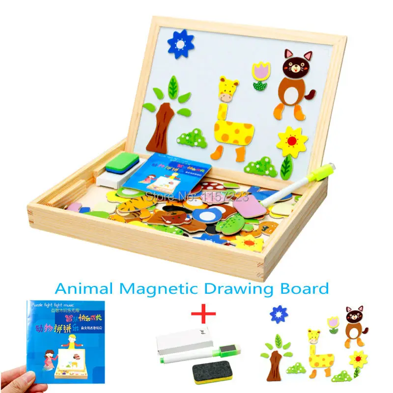 Magnetic Puzzle Toys Easel Kids Jungle Animal / Farm / Cartoon figure / Forest Wooden Fridge Magnets Puzzles For Children
Magnetic Puzzle Toys Easel Kids Jungle Animal / Farm / Cartoon figure / Forest Wooden Fridge Magnets Puzzles For Children